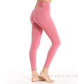 Emakumeek Gerri altuko Yoga Pants Gurutze Gerrikoa